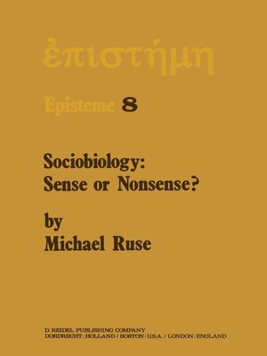 cover image of Sociobiology